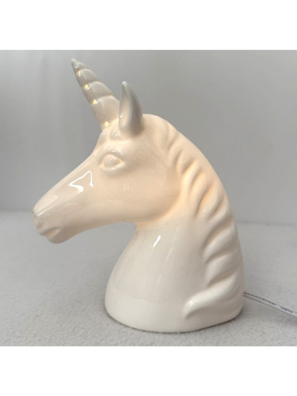 Target Accents White Ceramic Unicorn Head Night Light Lamp 7½" Tall